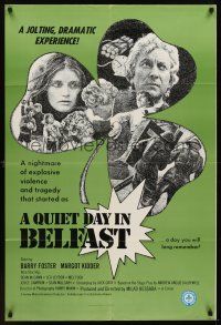 3b156 QUIET DAY IN BELFAST Canadian '74 Barry Foster & Margot Kidder, trouble in Ireland!