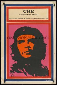 3b188 CHE COMANDANTE AMIGO Cuban '78 great silkscreen art of revolutionary!