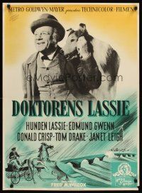 3b582 HILLS OF HOME Danish '49 Lassie the dog, Janet Leigh & Edmund Gwenn!