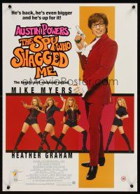 3b235 AUSTIN POWERS: THE SPY WHO SHAGGED ME video English half crown '99 Mike Myers, Heather Graham!