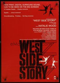 3b234 WEST SIDE STORY English double crown R90s Academy Award winning classic musical, cool art!