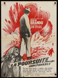 3b682 CHASE French 23x32 '66 Robert Redford, different art of Marlon Brando & Jane Fonda!