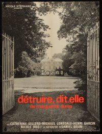 3b687 DETRUIRE, DIT. ELLE French 23x32 '69 Margeurite Duras, Catherine Sellers, Michael Lonsdale!