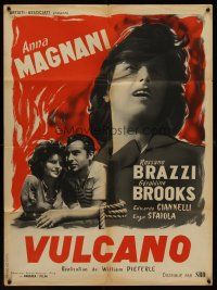 3b728 VOLCANO French 23x32 '50 different images of sexy Anna Magnani & Rossano Brazzi!
