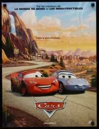 3b745 CARS French 15x21 '06 Walt Disney animated automobile racing, Owen Wilson, Paul Newman!