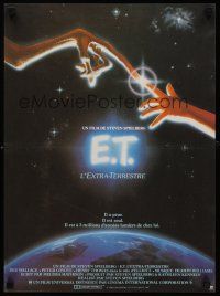 3b754 E.T. THE EXTRA TERRESTRIAL French 15x21 '82 Steven Spielberg classic, John Alvin art!