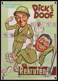 3b353 PACK UP YOUR TROUBLES German R60 wacky art of soldiers Laurel & Hardy!