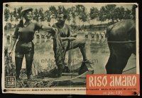3b025 BITTER RICE Italian 13x18 pbusta '48 primitive beauty Silvana Mangano, Vittorio Gassman!