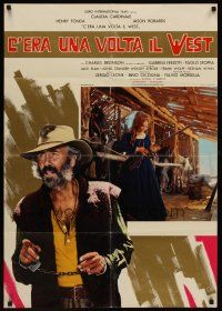3b002 ONCE UPON A TIME IN THE WEST Italian lrg pbusta '68 Leone, Claudia Cardinale, Jason Robards!