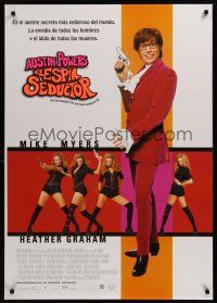 3b141 AUSTIN POWERS: THE SPY WHO SHAGGED ME DS Spanish '99 Mike Myers, sexy Heather Graham!