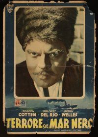 3b039 JOURNEY INTO FEAR 2 Italian 13x18 pbustas '40s great images of director & star Orson Welles!