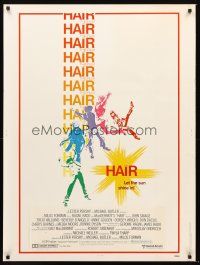 3c621 HAIR 30x40 '79 Milos Forman, Treat Williams, musical, let the sun shine in!