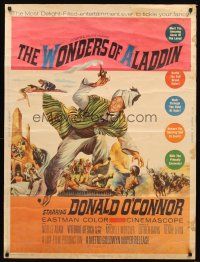 3c658 WONDERS OF ALADDIN 30x40 '61 Mario Bava's Le Meraviglie di Aladino, art of Donald O'Connor!