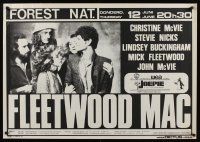 3c230 FLEETWOOD MAC Belgian concert poster '80s Christine & John McVie, Nicks, Buckingham & Mick!