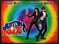 3c008 AUSTIN POWERS: INT'L MAN OF MYSTERY DS British quad '97 Mike Myers & sexy Elizabeth Hurley!