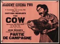 3c026 COW/DAY IN THE COUNTRY local theater British quad '69 Iranian & French double bill!