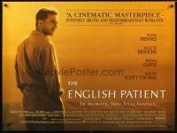 3c040 ENGLISH PATIENT British quad '96 Ralph Fiennes, Best Picture winner, by Anthony Minghella!