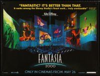 3c043 FANTASIA 2000 advance DS British quad '99 Walt Disney cartoon set to classical music!