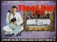 3c046 FINAL CUT advance British quad '98 Ray Winstone, Sadie Frost, Jude Law w/camera!