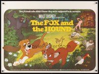 3c050 FOX & THE HOUND British quad '81 2 friends who didn't know they were supposed to be enemies!