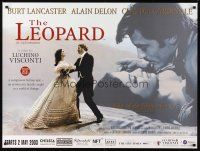 3c077 LEOPARD advance British quad R03 romantic close-up of Burt Lancaster & Claudia Cardinale!
