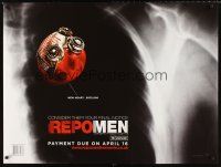 3c109 REPO MEN teaser DS British quad '10 Miguel Sapochnik, Jude Law, cool image of mechanical heart