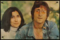 3c260 JOHN LENNON & YOKO ONO English commercial poster '71 close portrait of the Beatle & wife!