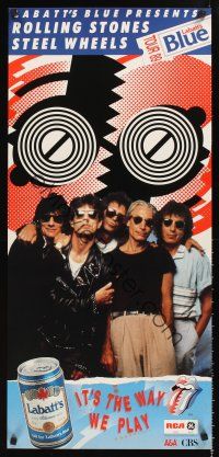 3c301 ROLLING STONES STEEL WHEELS NORTH AMERICAN TOUR 1989 concert poster '89 Jagger, rock 'n' roll