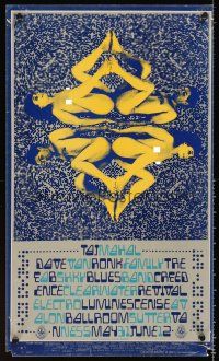 3c303 TAJ MAHAL CREEDENCE CLEARWATER REVIVAL concert poster '68 Abskky Blues Band, wild nude art!