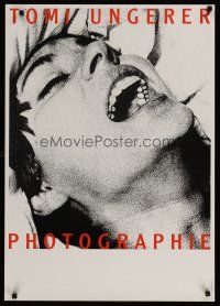 3c249 TOMI UNGERER PHOTOGRAPHIE German 23x33 museum exhibit poster '90 cool black & white photo!