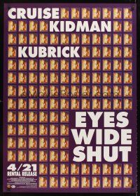 3c201 EYES WIDE SHUT video Japanese 29x41 '99 Stanley Kubrick, many small images of Cruise & Kidman!