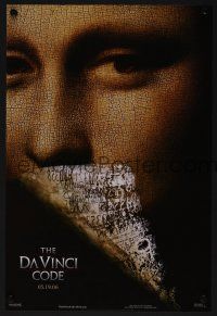 3c572 DA VINCI CODE mini poster '06 Ron Howard, cool super close up of the Mona Lisa!