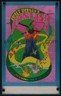 3c573 FANTASIA mini poster R70 cool psychedelic artwork, Disney musical cartoon classic!
