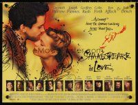 3c153 SHAKESPEARE IN LOVE English special 12x16 '98 romantic c/u of Gwyneth Paltrow & Joseph Fiennes