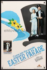 3c525 EASTER PARADE video special 24x36 R86 Judy Garland & Fred Astaire, Irving Berlin musical!