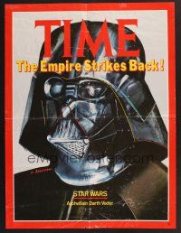 3c499 EMPIRE STRIKES BACK Time Magazine special 21x28 '80 Lucas classic, art of Vader by Arisman!