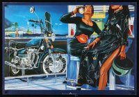 3c253 GIORGIO PARMIGIANI 3251 Italian special 27x39 '82 great art of sexy women & Honda motorcycle!