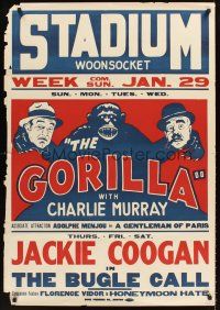 3c538 GORILLA Buck Printing Co. special 29x42 '27 wild art of Charles Murray & wacky ape!