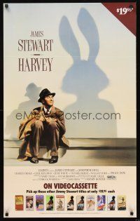 3c515 HARVEY video special 23x37 R80s image of James Stewart sitting with 6 foot imaginary rabbit!