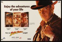 3c533 INDIANA JONES: INDY PARTY video special 27x40 '03 Indiana Jones trilogy!