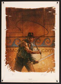 3c490 INDIANA JONES signed & numbered 48/1500 special 20x27 '81 by Dave Dorman, Harrison Ford!