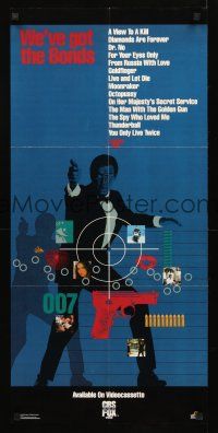 3c446 JAMES BOND 007 COLLECTION video special 16x34 '87 complete collection of 007 hits!
