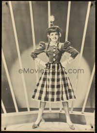 3c544 JUDY GARLAND special 30x41 '67 cool full-length image of young Garland w/flower hat!