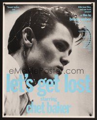 3c455 LET'S GET LOST special 17x22 '88 Bruce Weber, great profile image of Chet Baker!