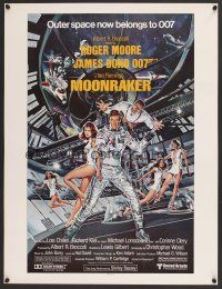 3c497 MOONRAKER special 21x27 '79 art of Roger Moore as James Bond & sexy babes by Goozee!