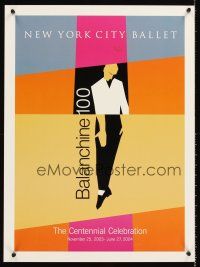 3c335 NEW YORK CITY BALLET BALANCHINE 100 special 19x25 '03 cool colorful art of dancer!