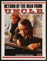 3c471 RETURN OF THE MAN FROM UNCLE video special 18x24 '83 Robert Vaughn & David McCallum!