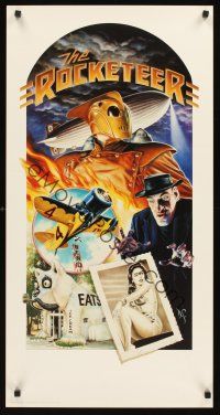 3c481 ROCKETEER special 18x35 '88 Disney, really cool different Dave Stevens art !