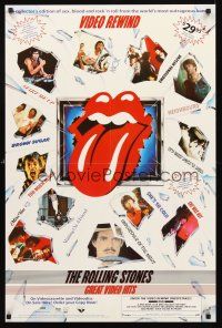 3c361 ROLLING STONES GREAT VIDEO HITS video special 24x36 '84 music video collection!