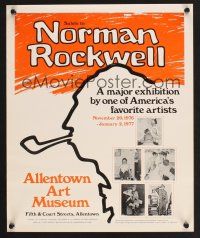 3c317 SALUTE TO NORMAN ROCKWELL special 14x17 '76 art exhibition of his works!